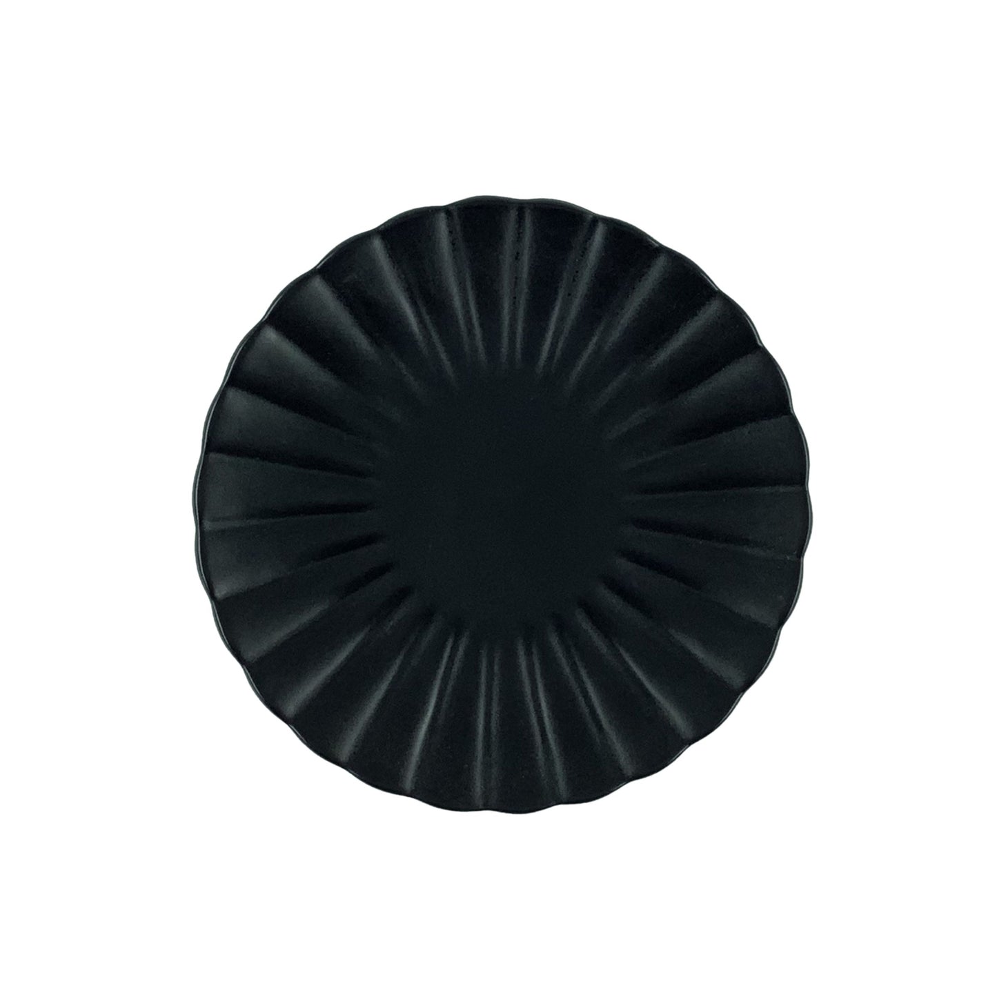 Lafayette Noir Stoneware Salad Plate, Set of 4 Canvas Home Black, ED Ellen DeGeneres, Ellen DeGeneres, Lafayette, Lafayette Noir, Noir, Plates, Portugal, Salad Plate, Scalloped