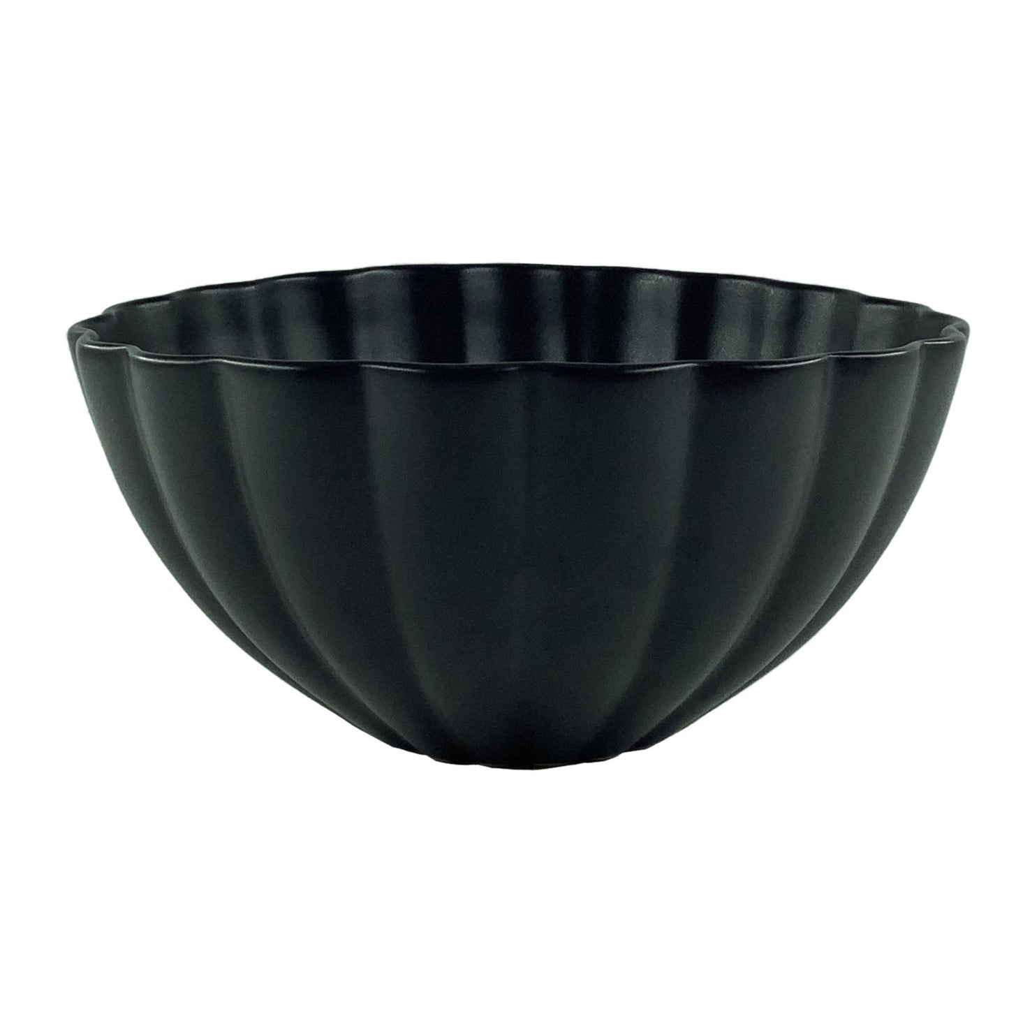 Lafayette Round Noir Stoneware Serving Bow Canvas Home Black, Bowls, Ellen DeGeneres, Lafayette, Lafayette Noir, Noir, Portugal, Scalloped, Serving Bowls