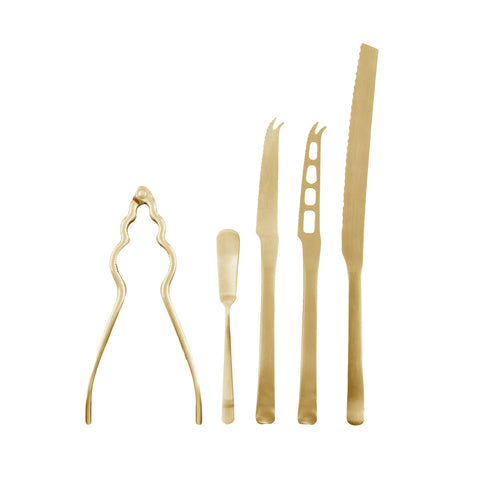 Canvas Classic 5-Piece Appetizer Gift Set in Matte Gold