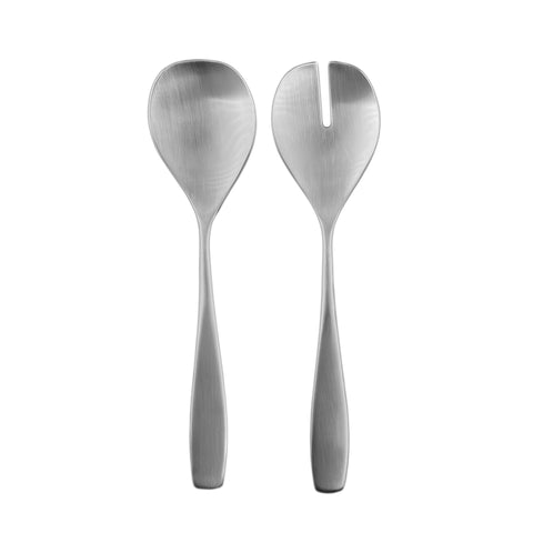 Voss Brushed Stainless Steel 2 Piece Salad Serving Set
