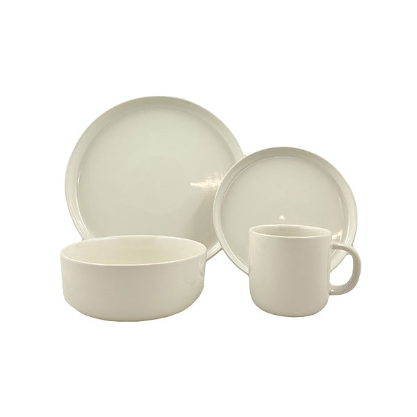 Reims Salt Stoneware 16 Piece Dinnerware Set, Service For 4 Canvas Home Blue, canvas home, contemporary dinnerware, dinner party, dinnerware, dinnerware sets, dish sets, family, Large, modern dinnerware, Place Setting, Plates, reims, simple dinnerware, tabletop, tableware