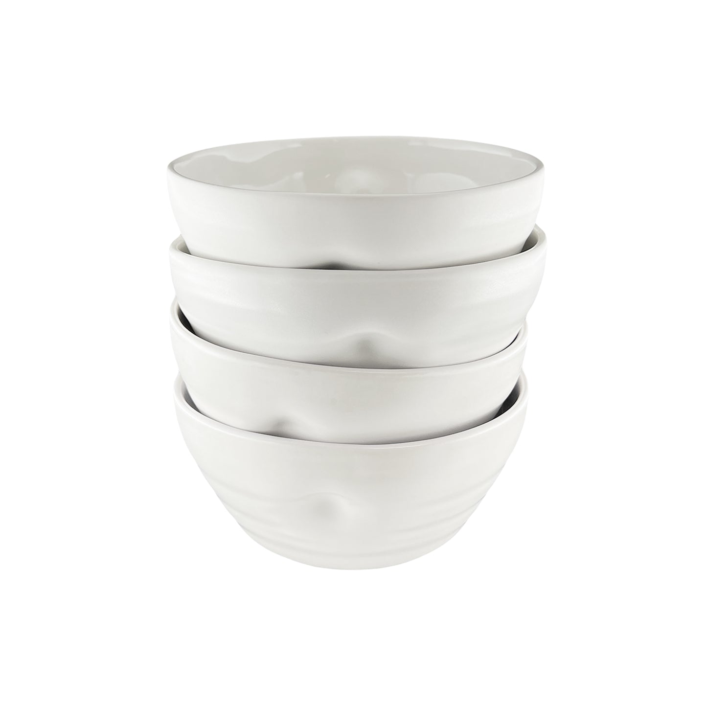 Pinch Cereal Bowl in White - Set of 4
