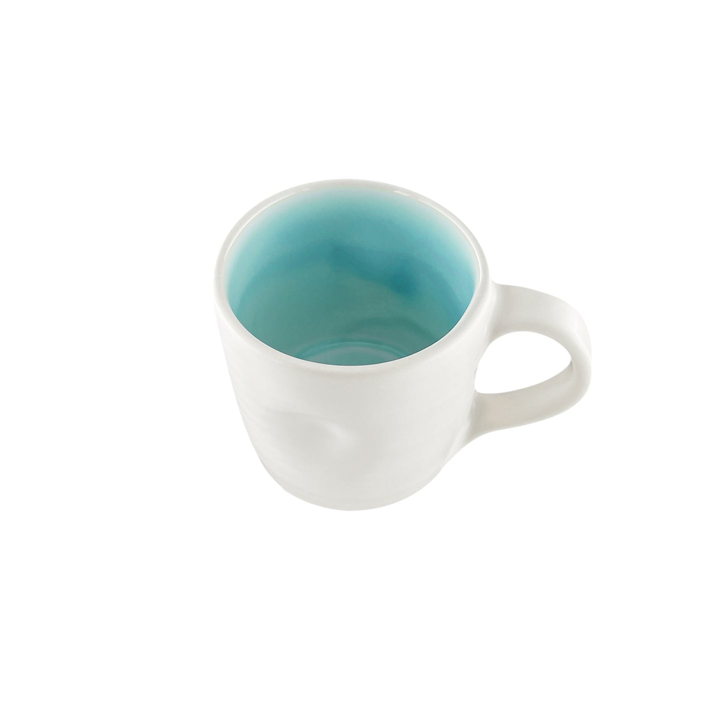 Pinch Mug in Aqua - Set of 4