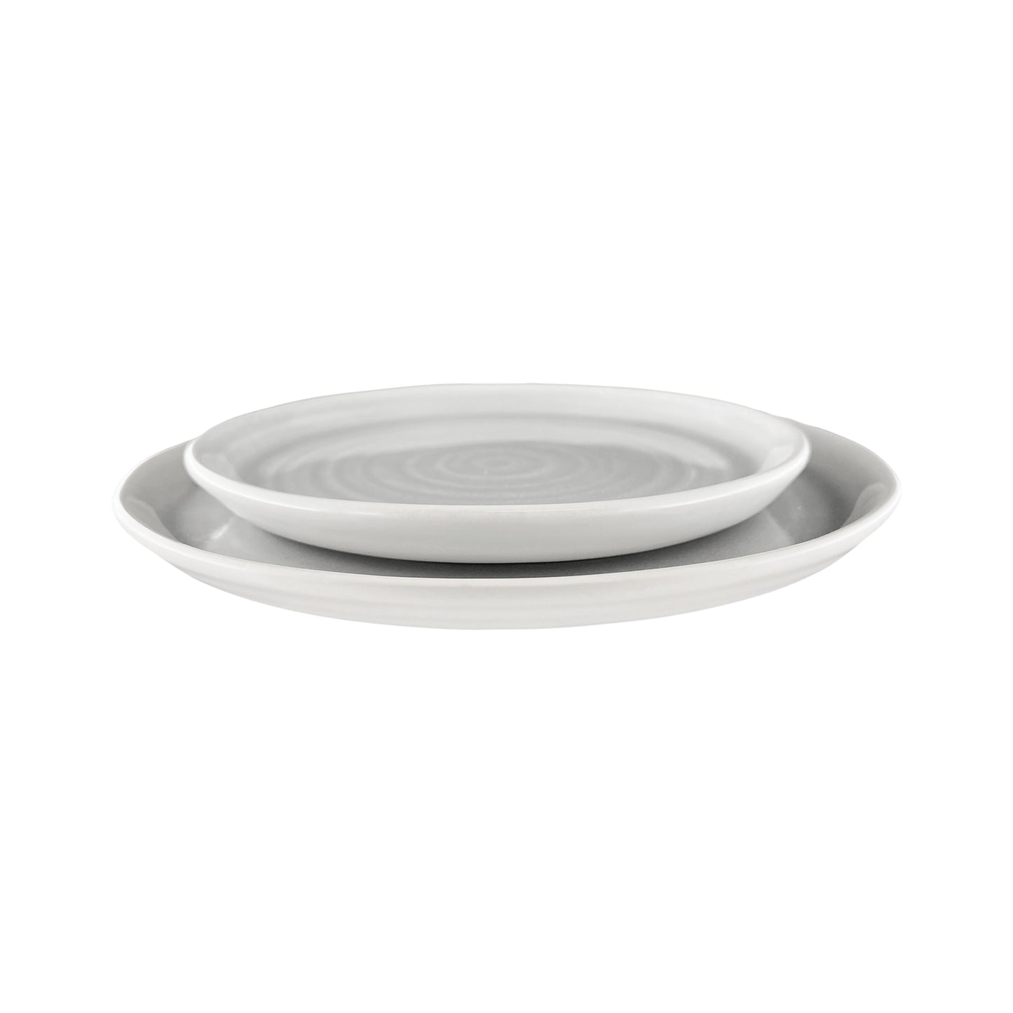 Pinch Grey Stoneware 4 Piece Dinnerware Set, Service For 1