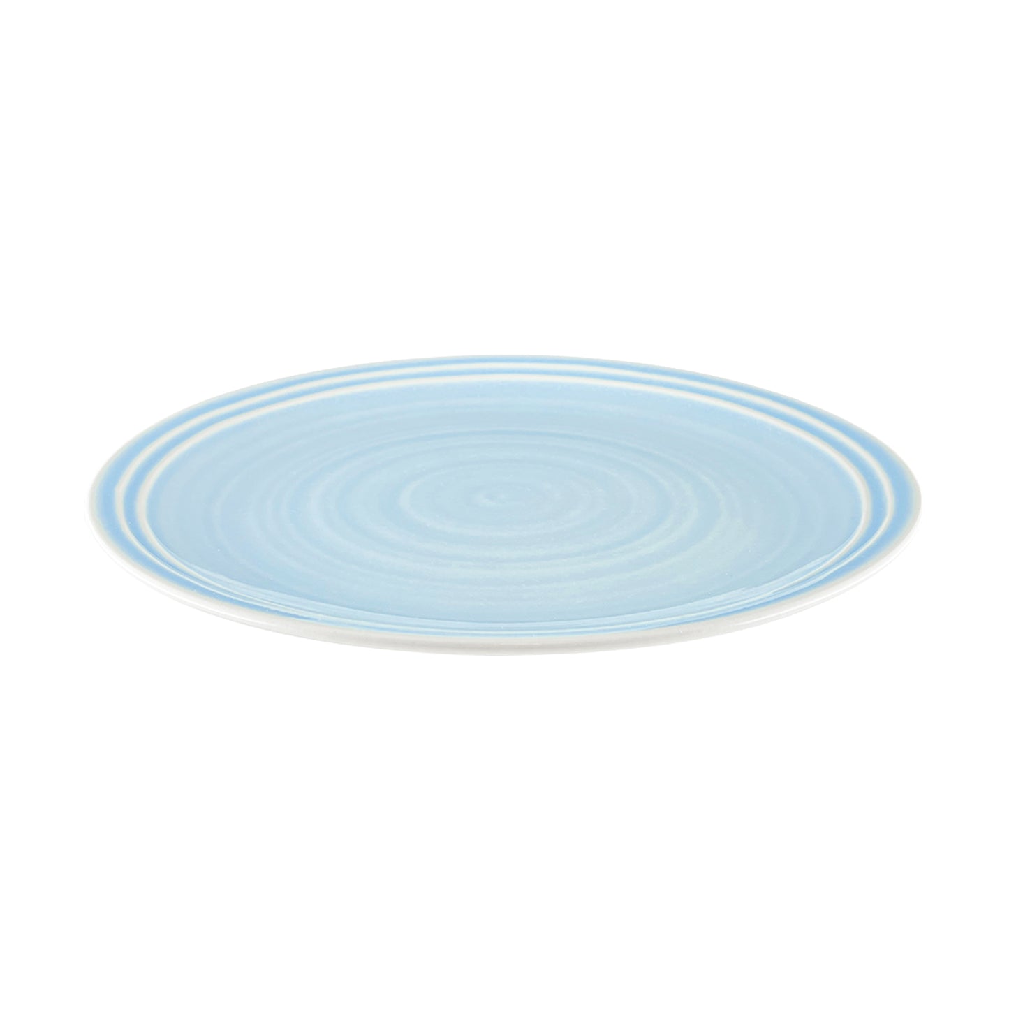 Lines Blue Stoneware Dinner Plate, Set of 4