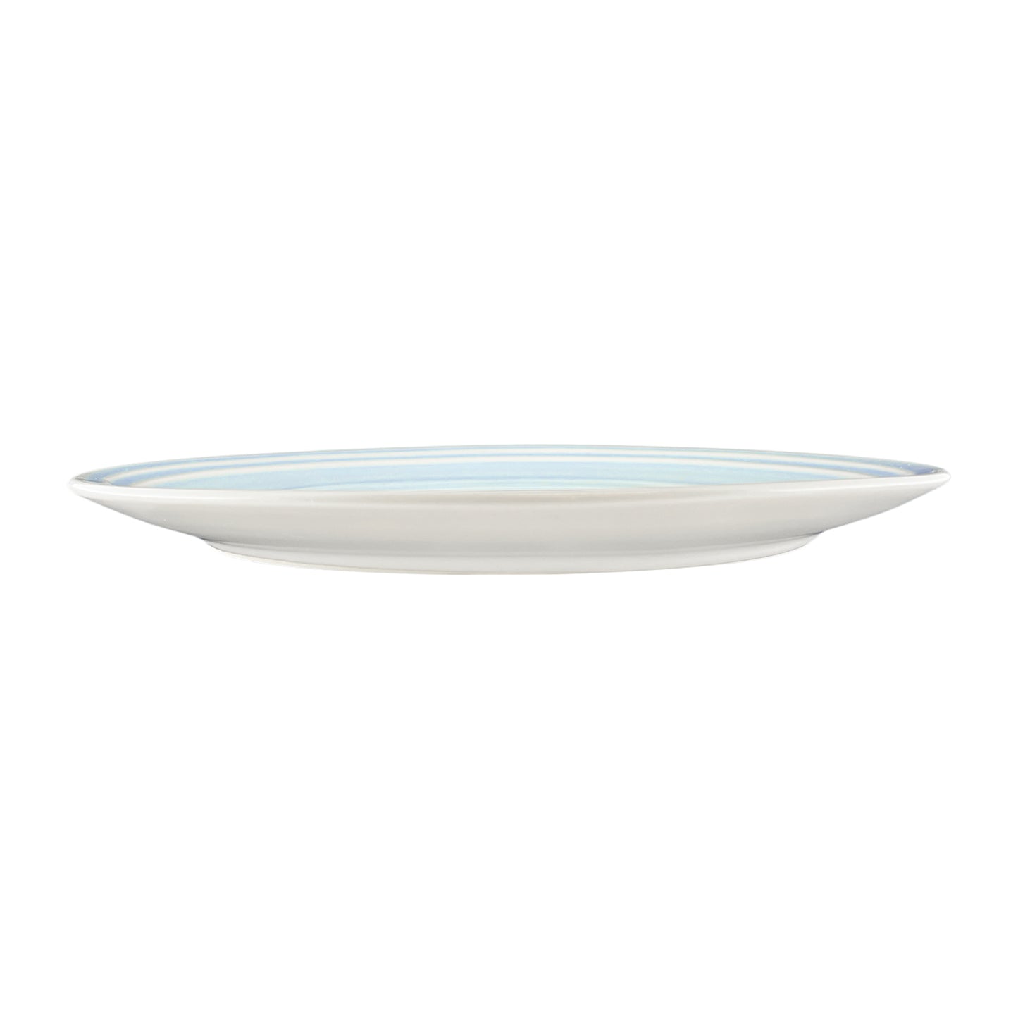 Lines Blue Stoneware Dinner Plate, Set of 4
