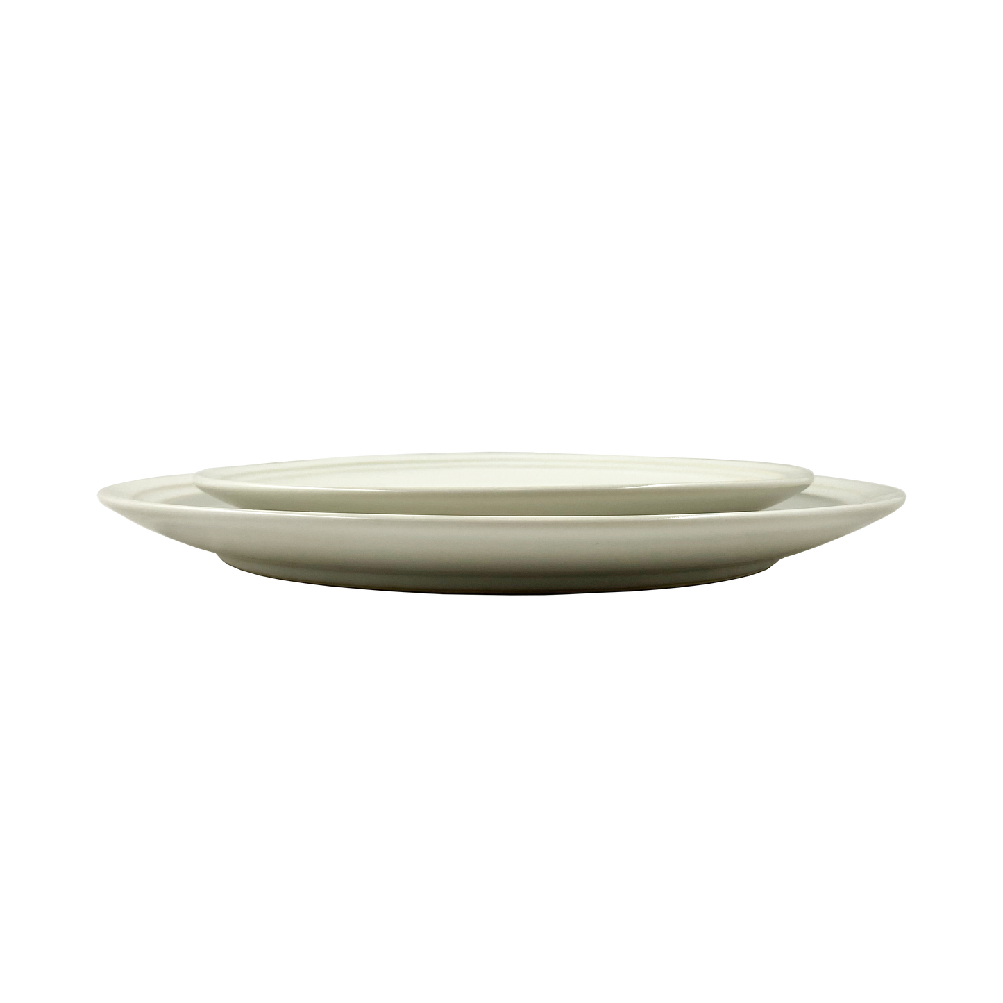 Lines White Stoneware Salad Plate, Set of 4 Canvas Home Lines, Stoneware, Stoneware Salad Plate, White, White Stoneware