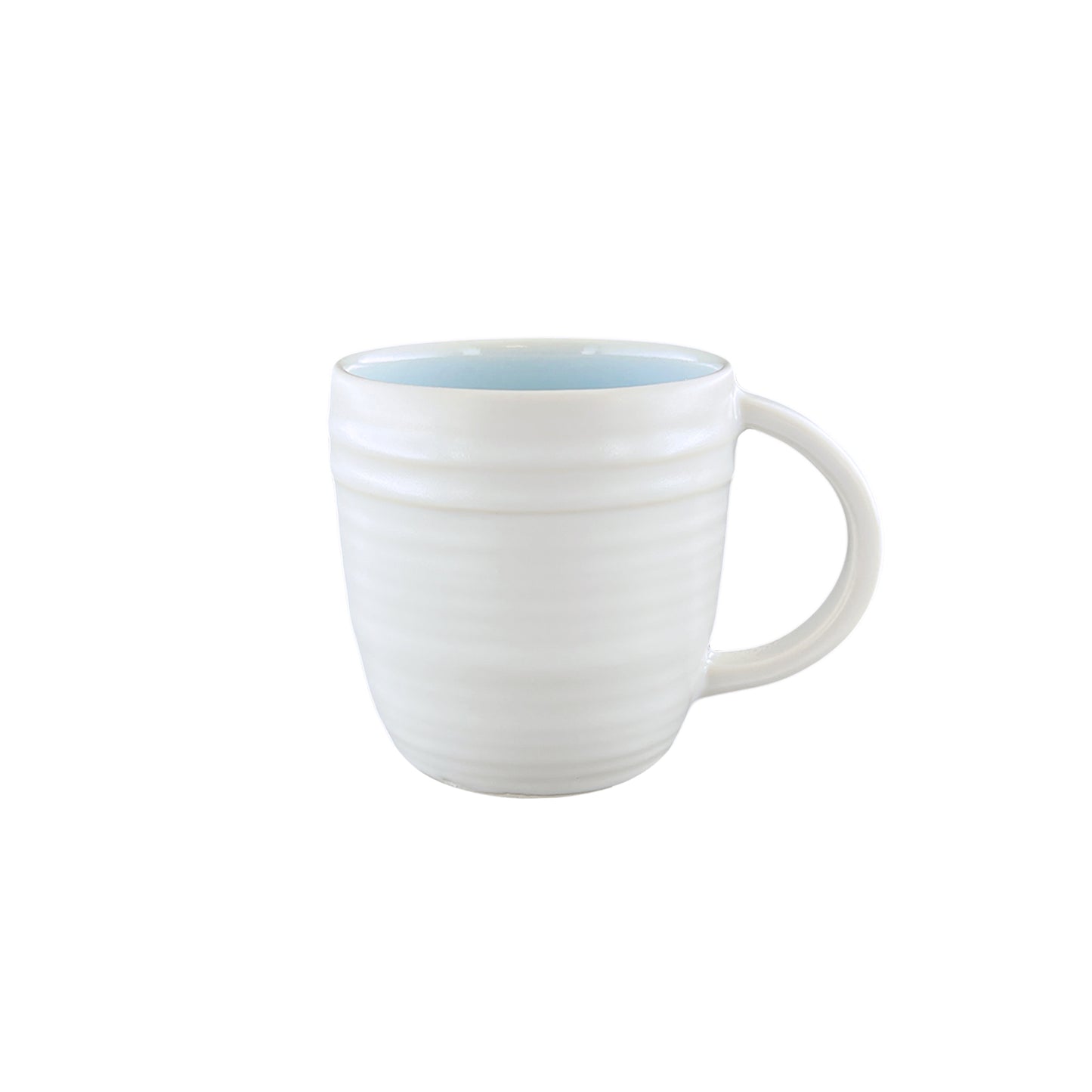 Lines Blue Stoneware Mug, Set of 4