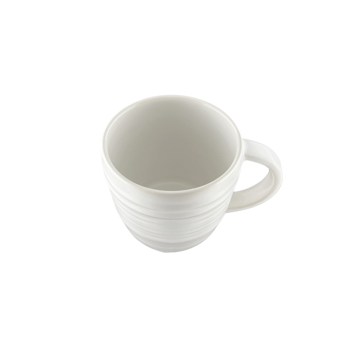Lines White Stoneware 16 Piece Dinnerware Set, Service For 4