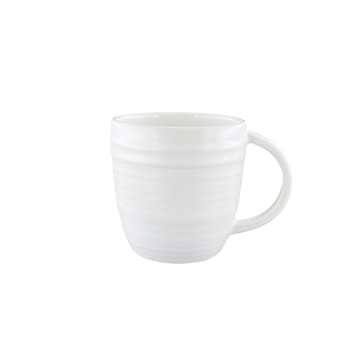 Lines White Stoneware 16 Piece Dinnerware Set, Service For 4