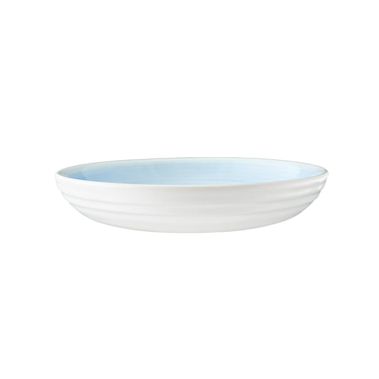 Lines Blue Stoneware Pasta Bowl, Set of 4