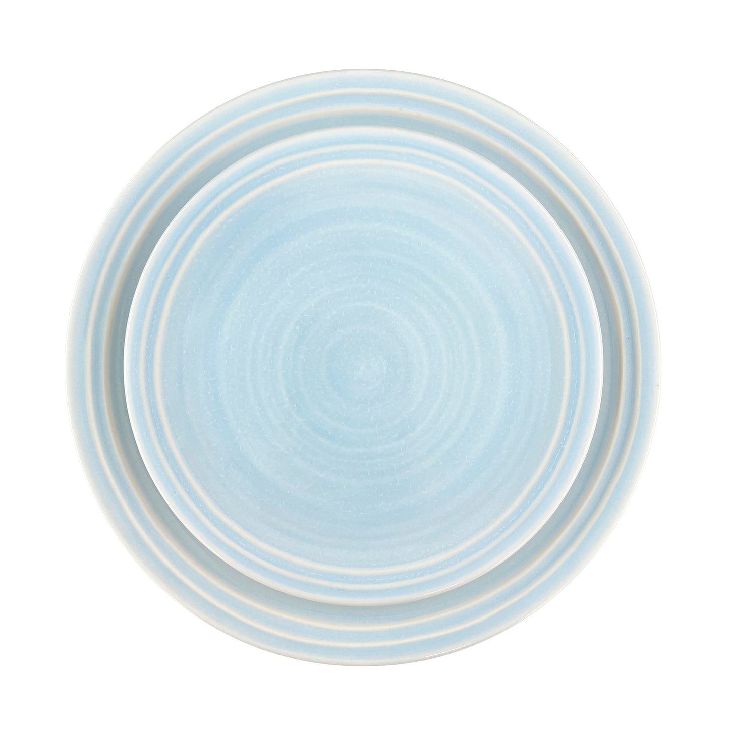 Lines Blue Stoneware 16 Piece Dinnerware Set, Service For 4