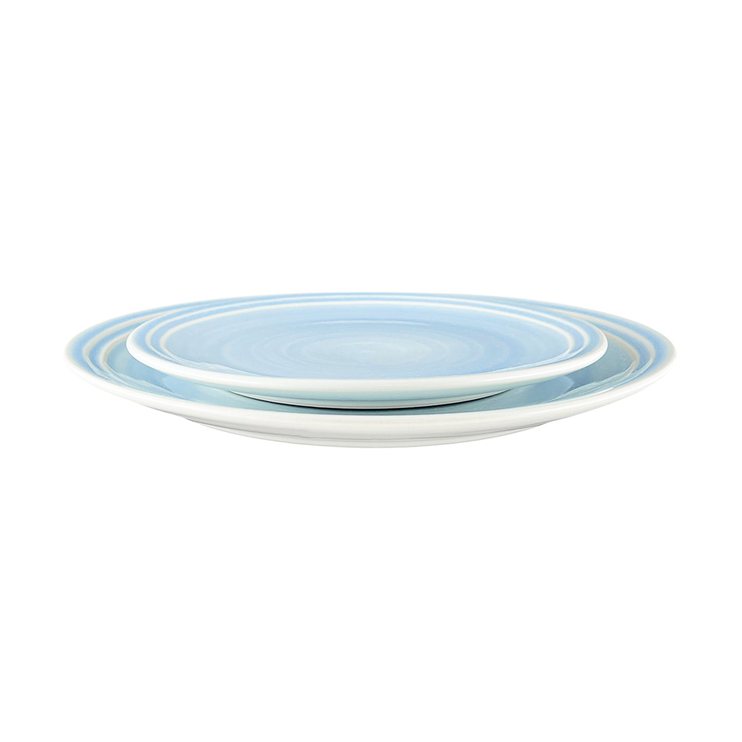Lines Blue Stoneware 16 Piece Dinnerware Set, Service For 4