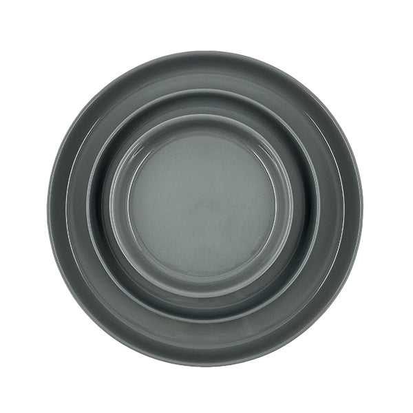 Reims Mezze Plate - Set of 4 - Stone Canvas Home canvas home, contemporary dinnerware, dinner party, dinnerware, dinnerware sets, dish sets, family, Grey, Large, modern dinnerware, Place Setting, Plates, reims, simple dinnerware, tabletop, tableware