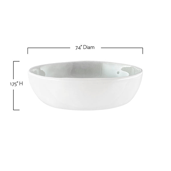 Meadow Grey Porcelain Medium Bowl, Set of 4