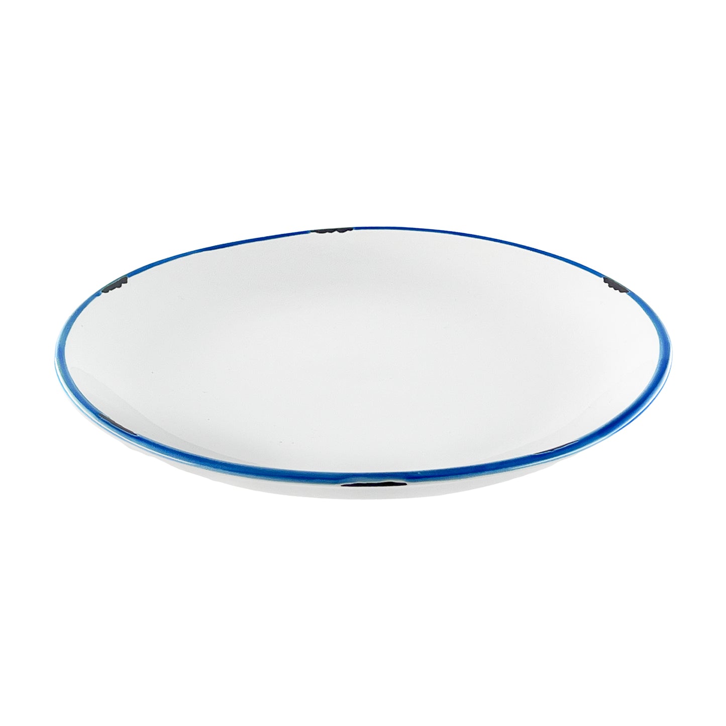Tinware Dinner Plate in White - Set of 4