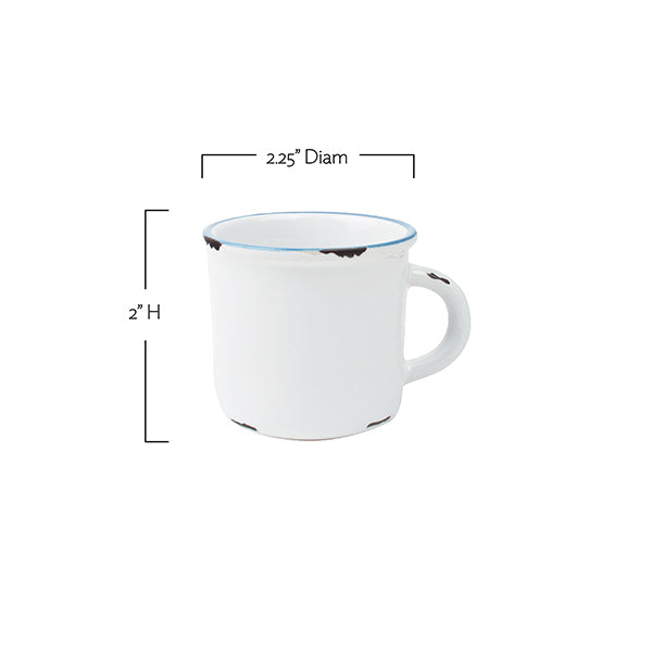 Tinware Espresso Mug in Pea Green - Set of 4