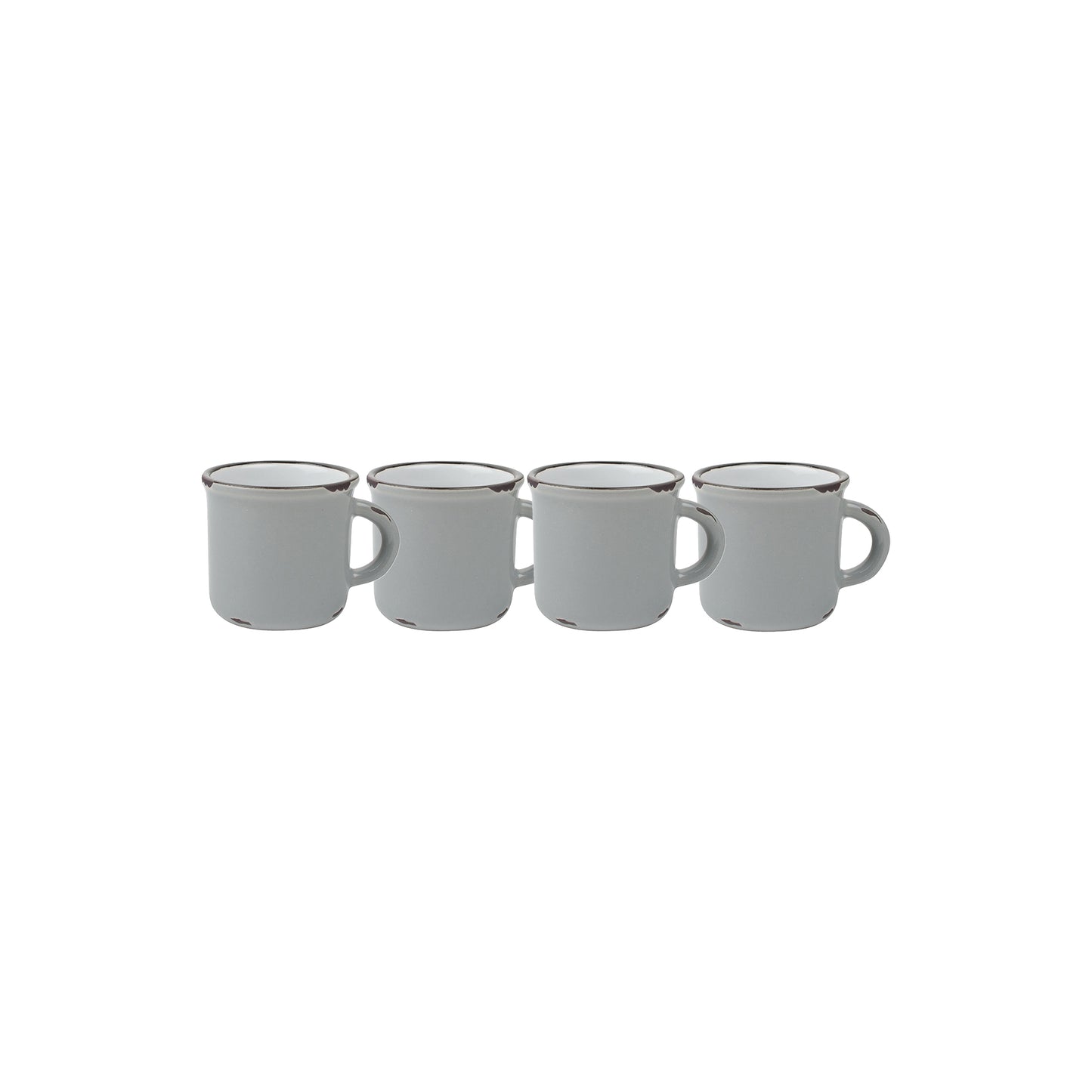 Tinware Espresso Mug in Light Grey - Set of 4