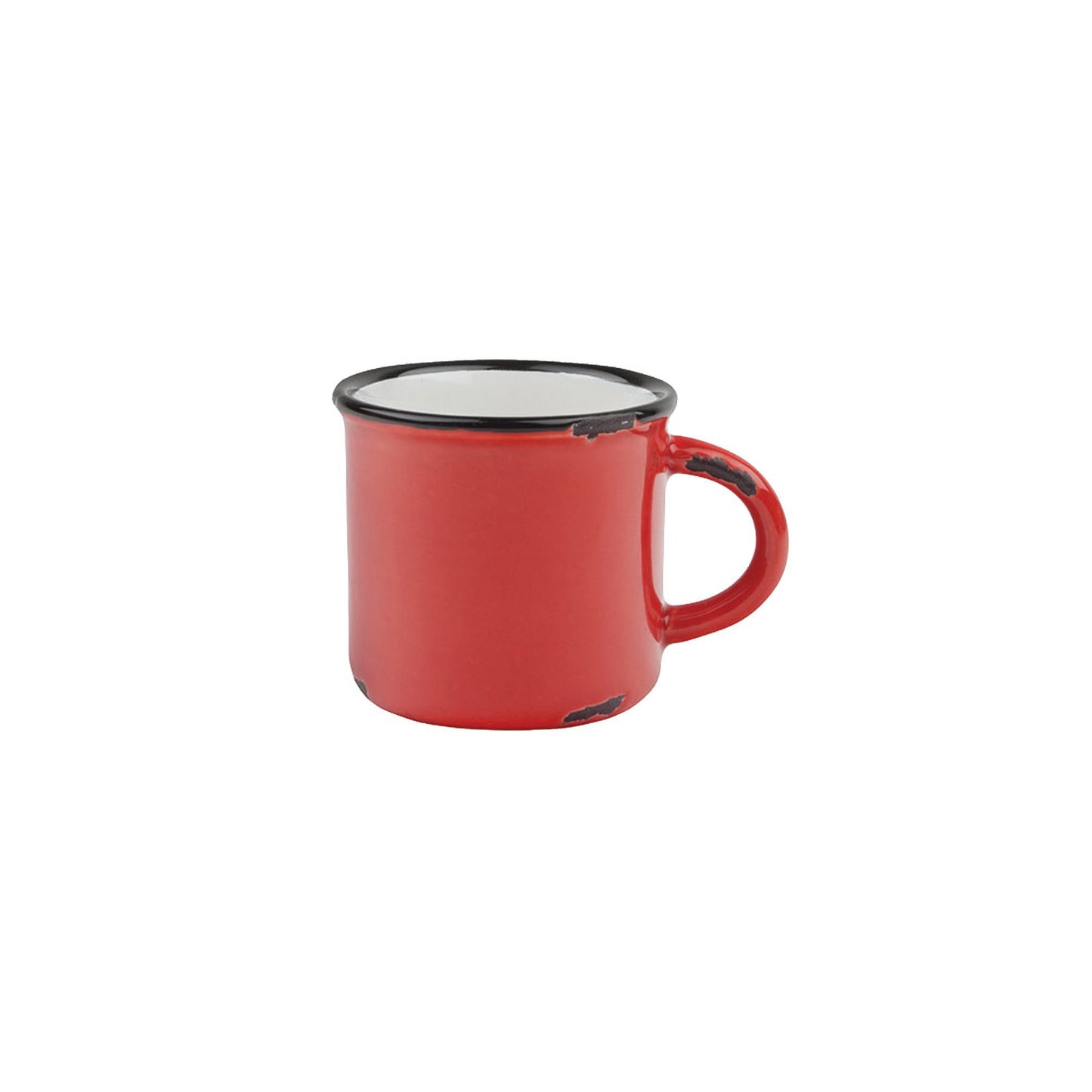 Tinware Espresso Mug in Red - Set of 4