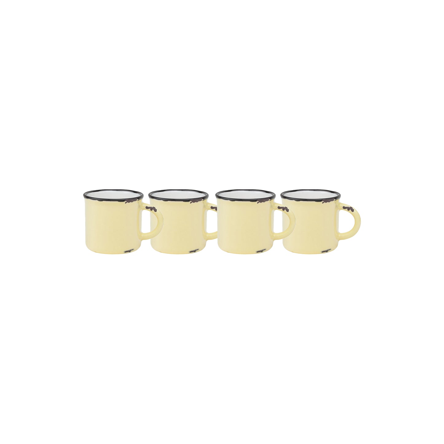 Tinware Espresso Mug in Yellow - Set of 4