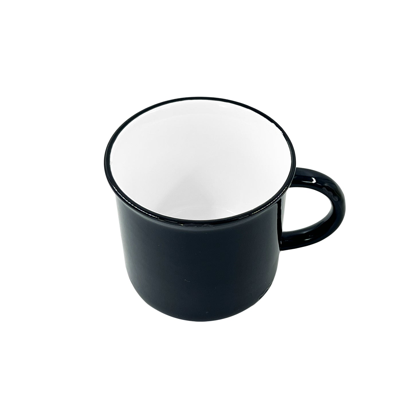 Tinware Mug in Black - Set of 4