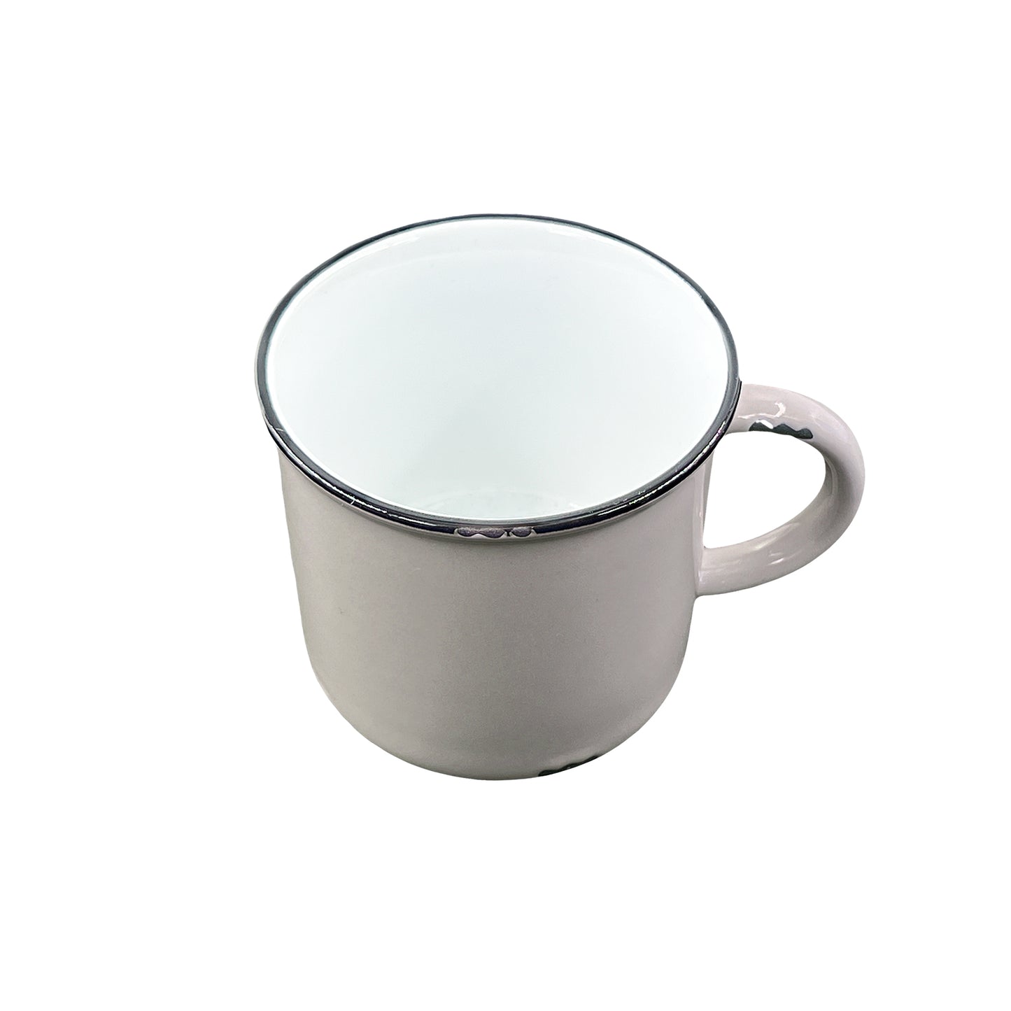 Tinware Mug in Light Grey - Set of 4