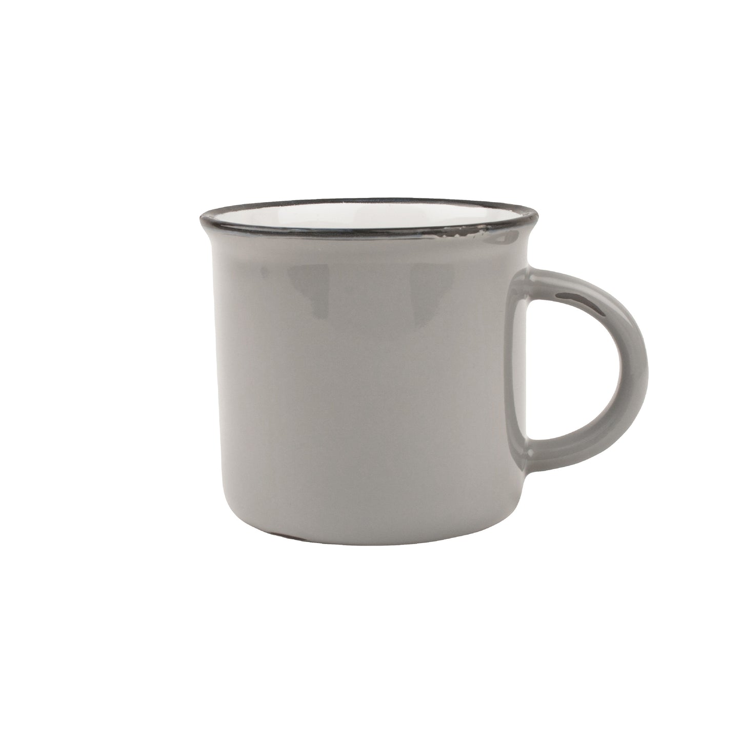 Tinware Mug in Light Grey - Set of 4
