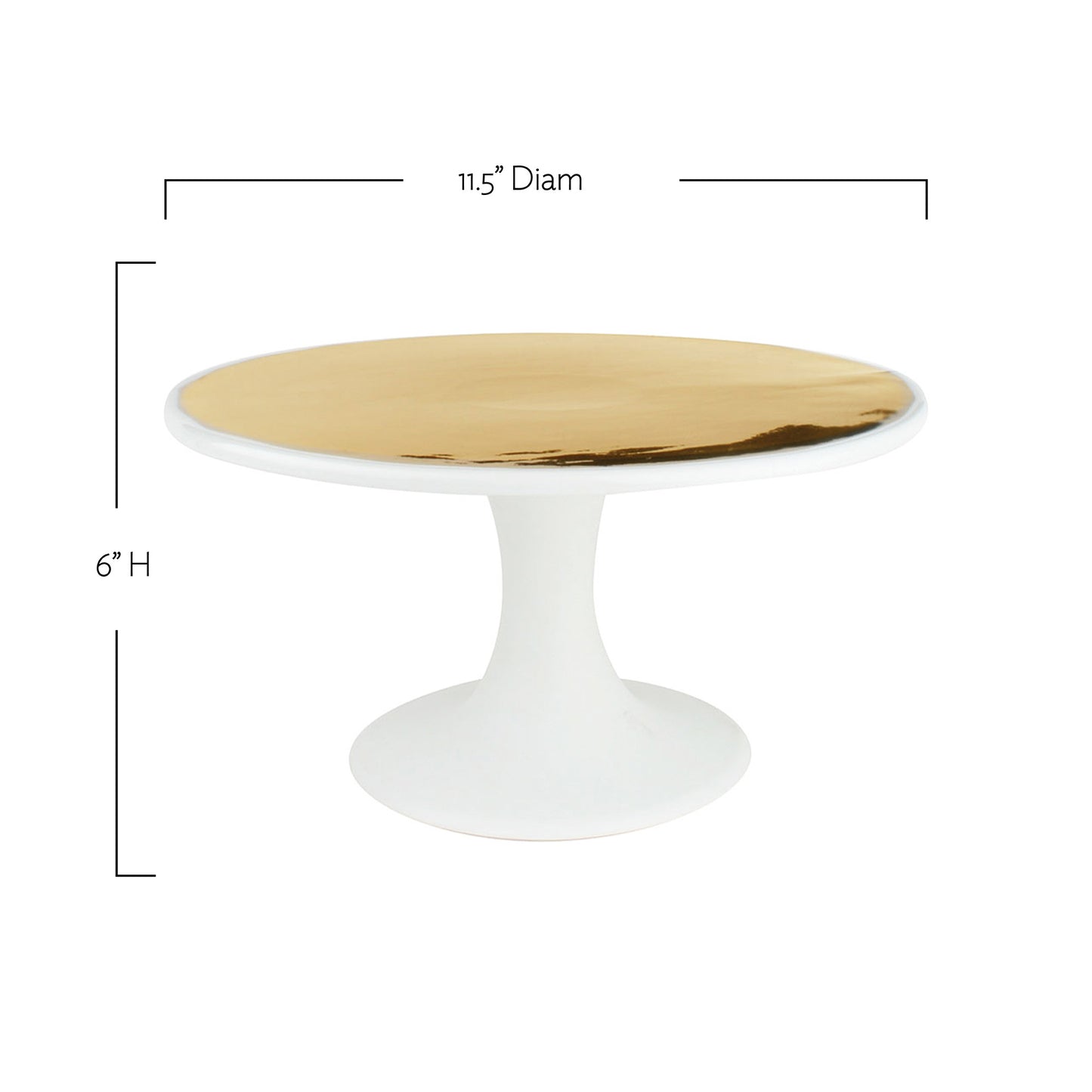 Dauville Gold Metallic Porcelain Cake Stand