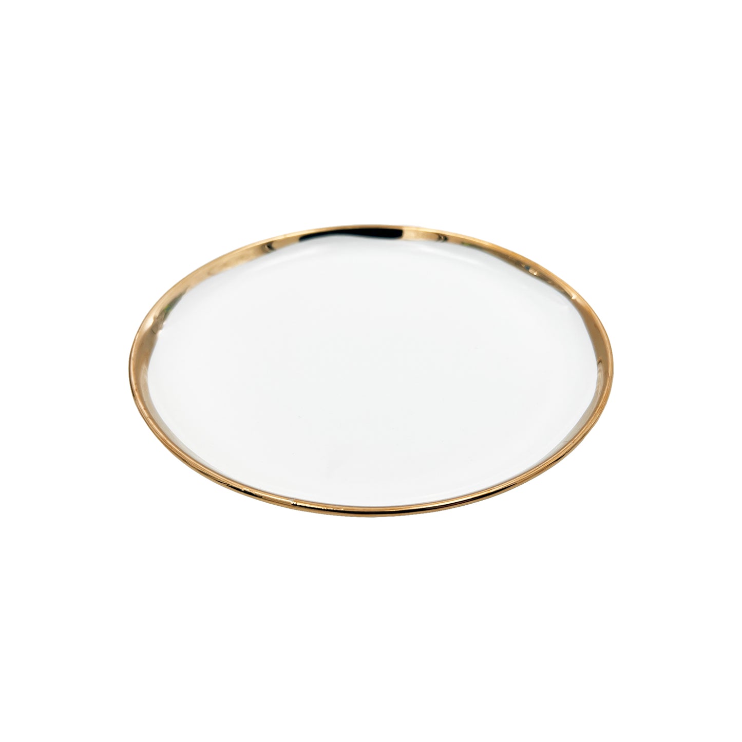 Dauville Gold Metallic Porcelain Salad Plate, Set of 4