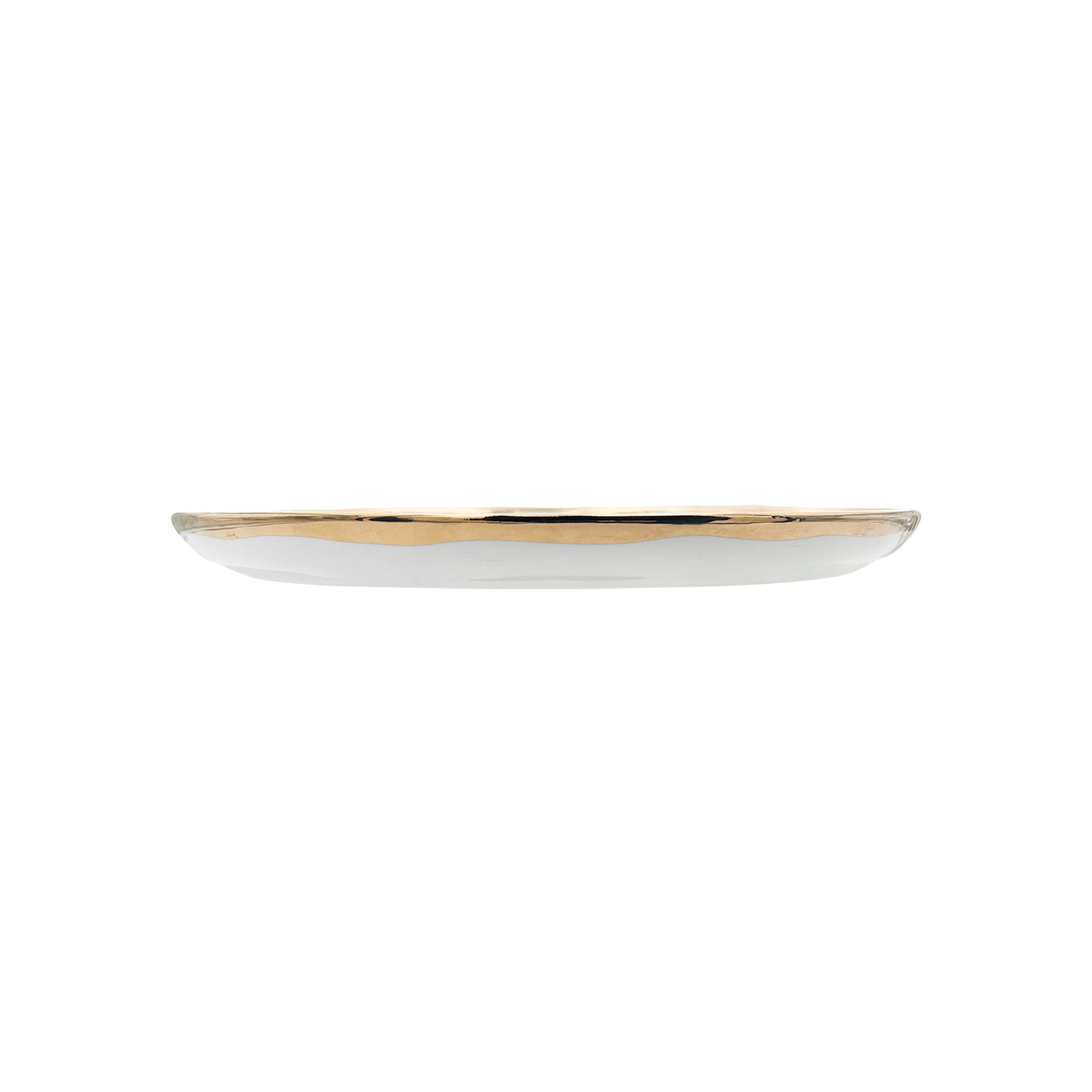 Dauville Gold Metallic Porcelain Salad Plate, Set of 4