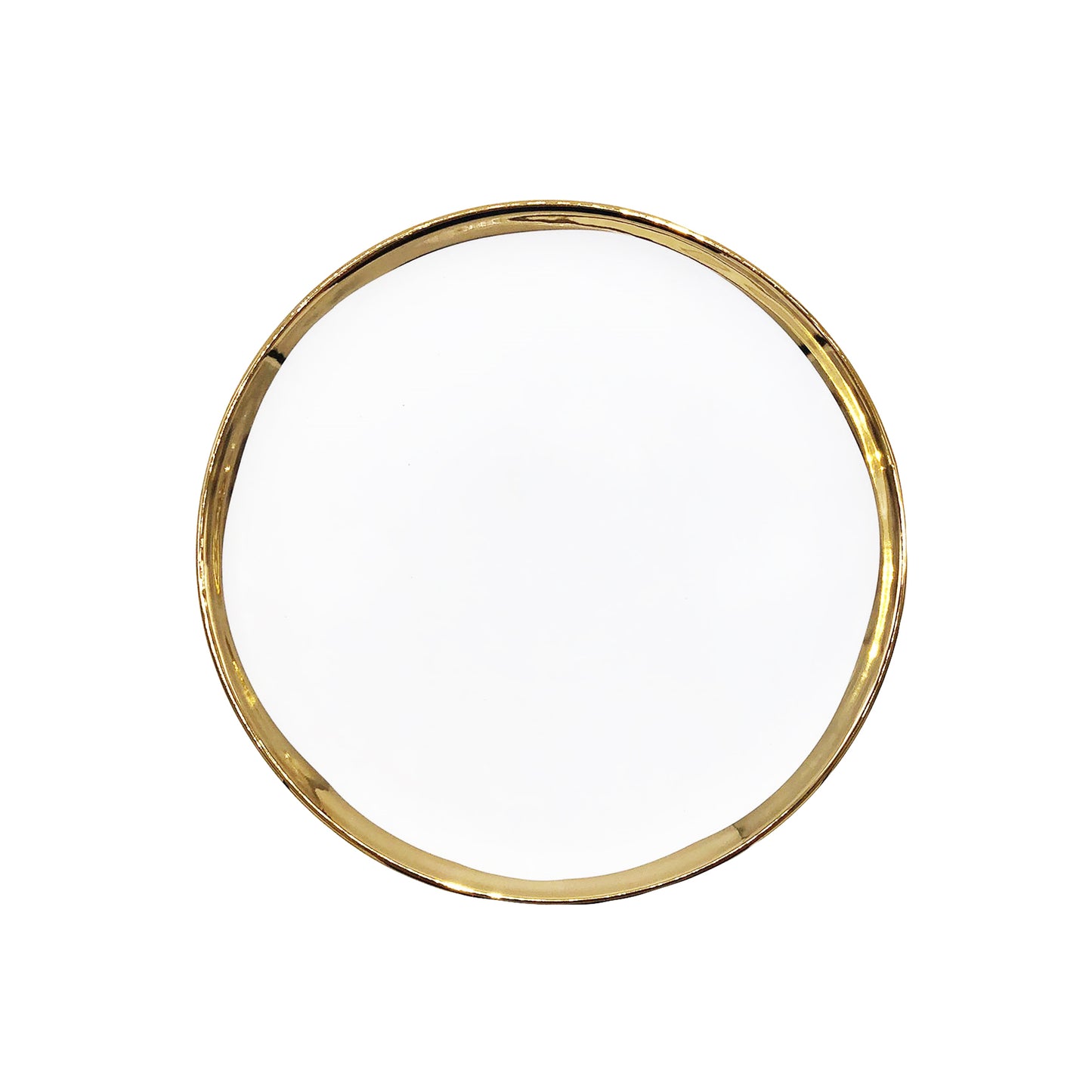 Dauville Gold Metallic Porcelain Salad Plate, Set of 4
