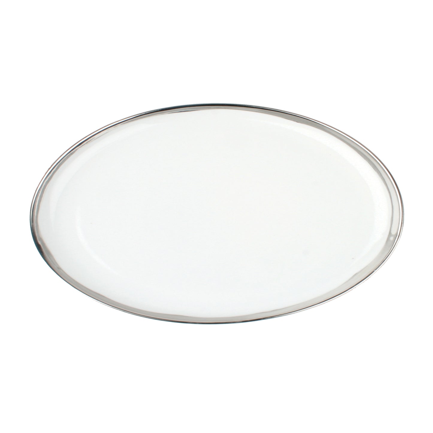 Dauville Platinum Metallic Porcelain Platter