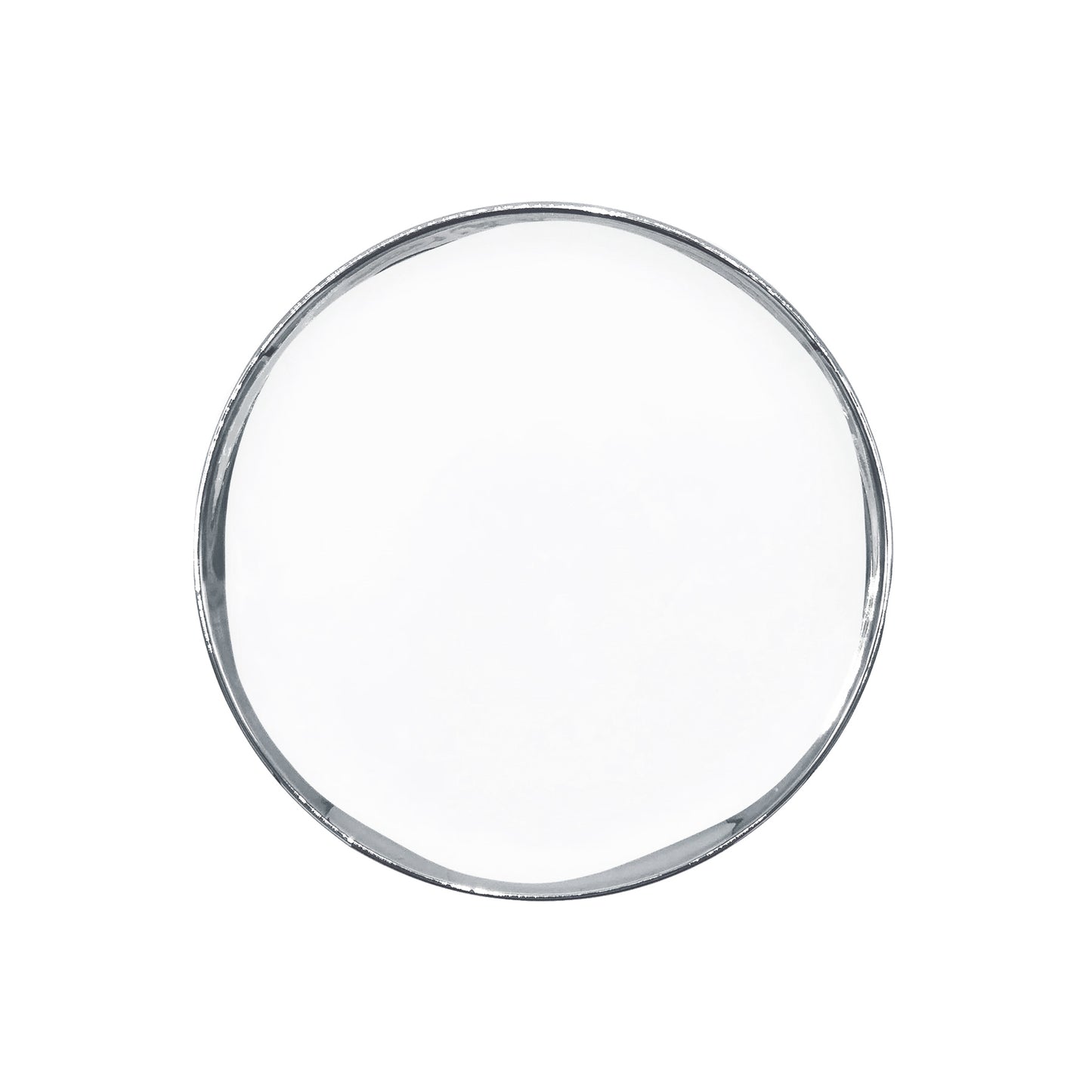 Dauville Platinum Metallic Porcelain 5 Piece Dinnerware Set, Service For 1