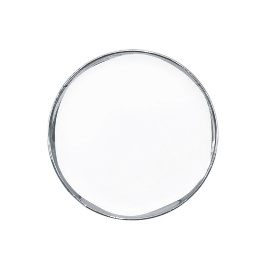 Dauville Platinum Metallic Porcelain Salad Plate, Set of 4