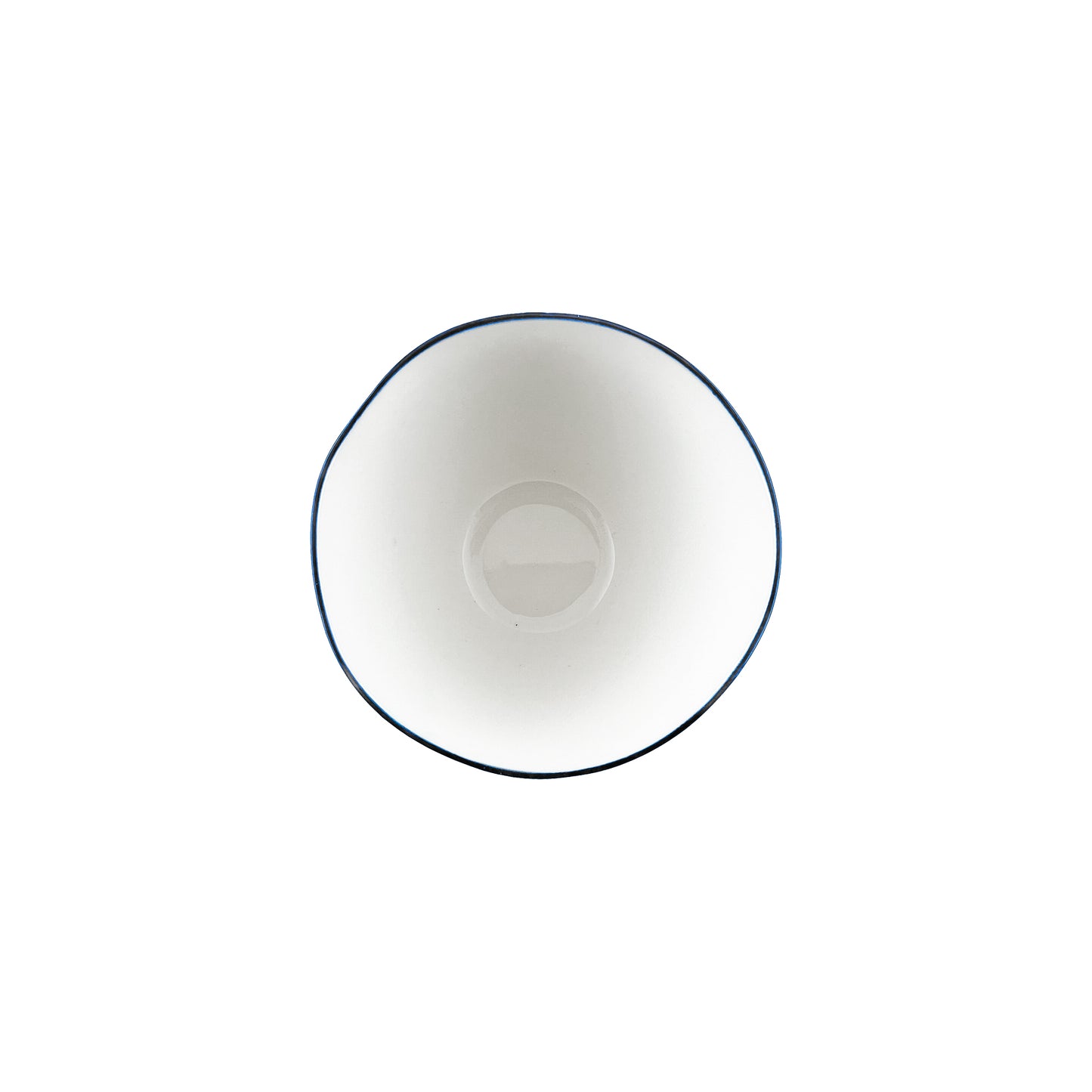 Abbesses Blue Rim Porcelain Small Bowl, Set of 4