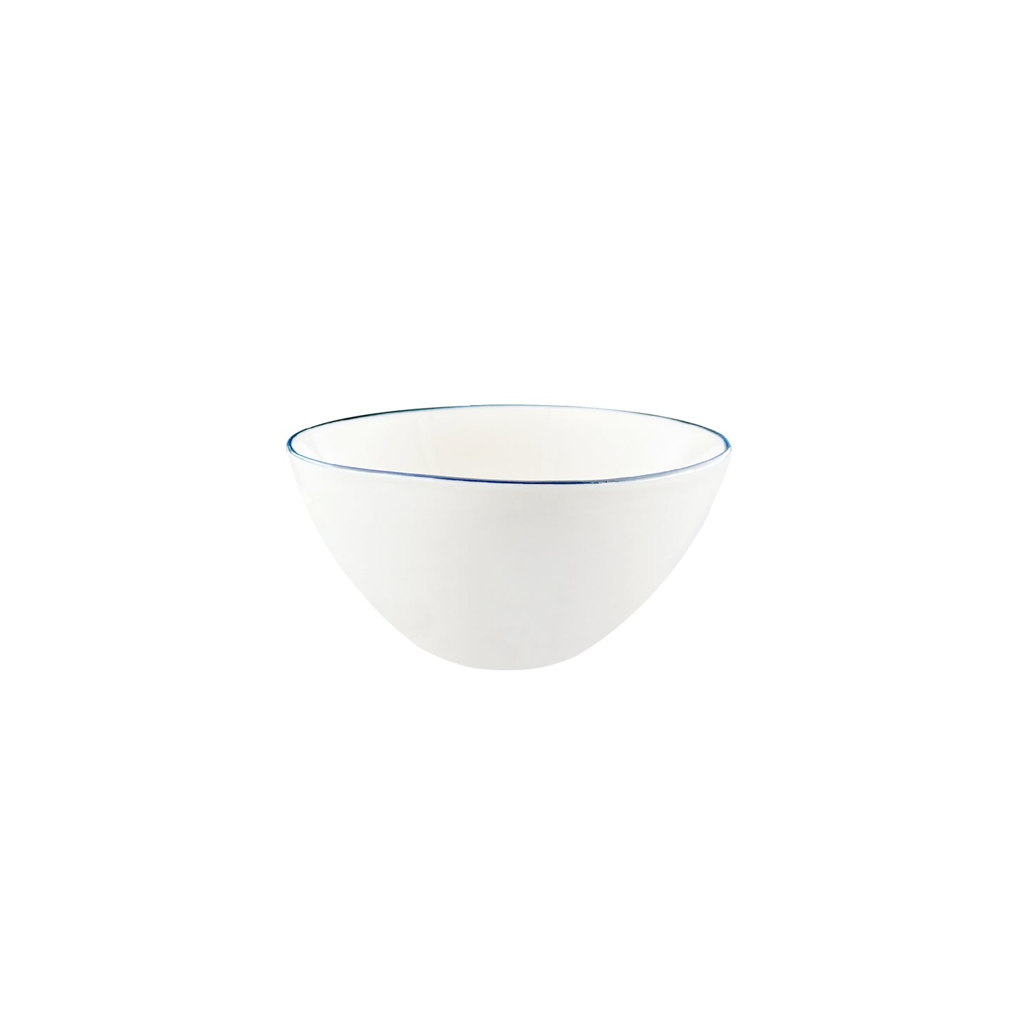 Abbesses Blue Rim Porcelain Small Bowl, Set of 4