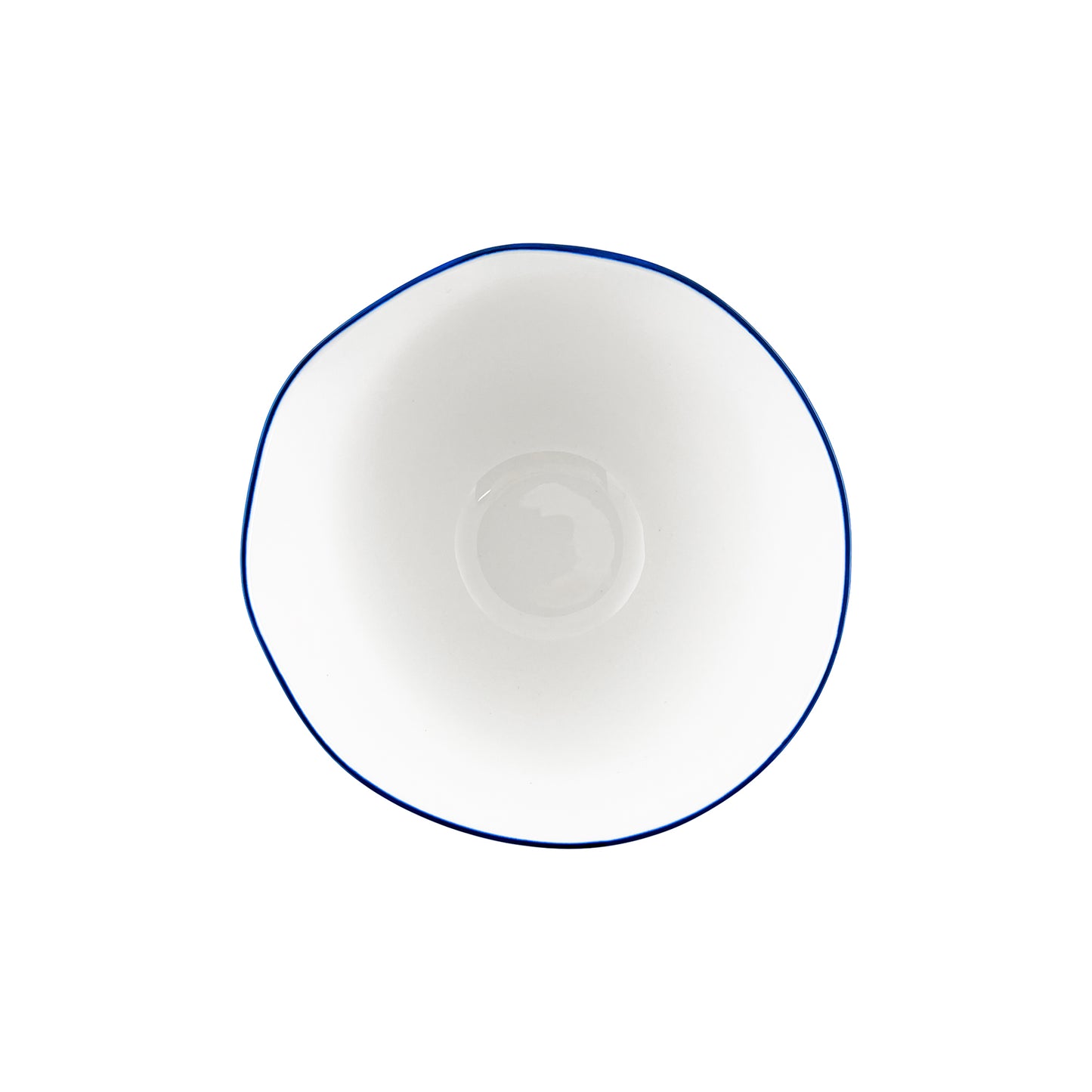 Abbesses Blue Rim Porcelain Cereal Bowl, Set of 4