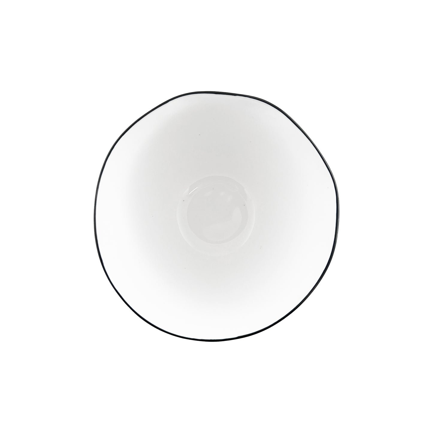 Abbesses Black Rim Porcelain Cereal Bowl, Set of 4