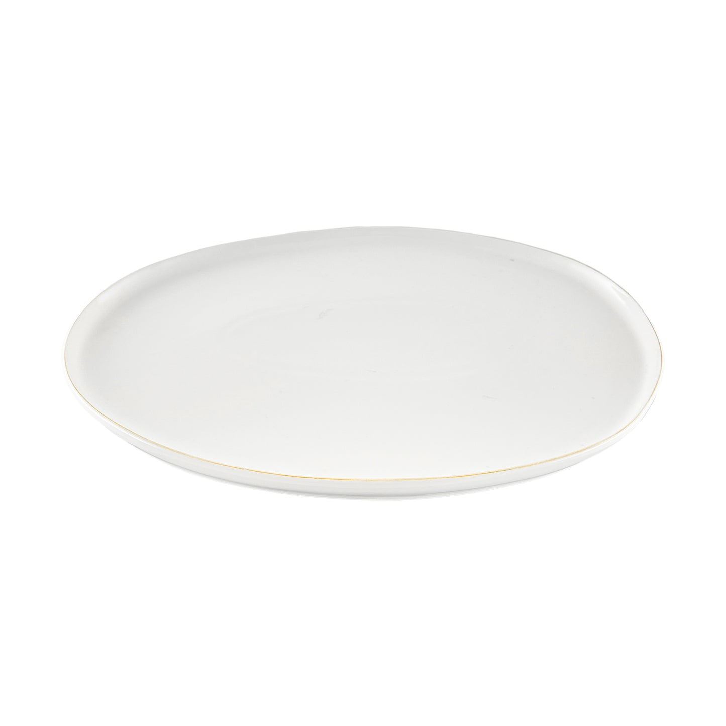 Abbesses Gold Rim Porcelain Small Serving Platter