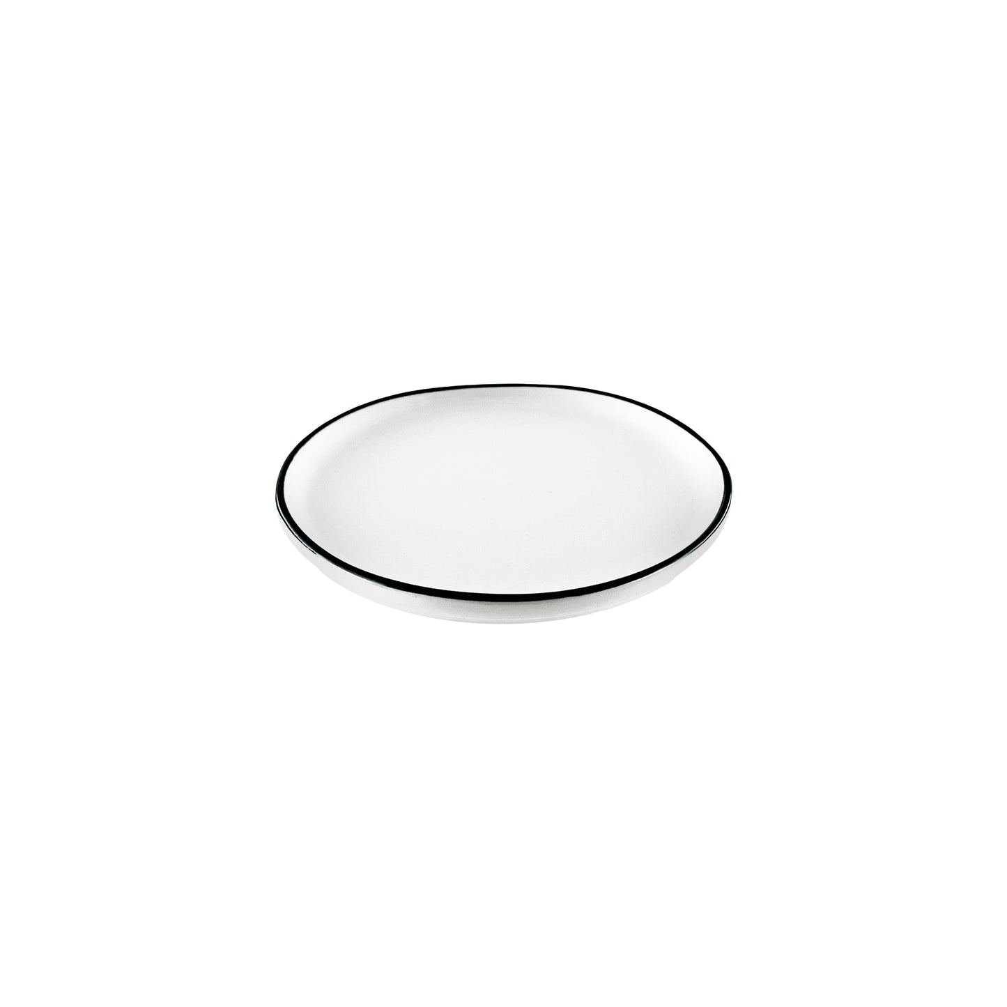 Abbesses Black Rim Porcelain Tidbit Plate, Set of 4