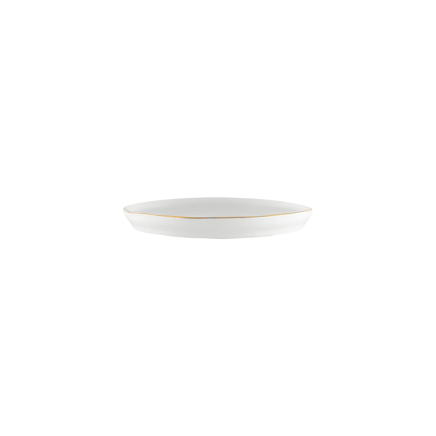 Abbesses Gold Rim Porcelain Tidbit Plate, Set of 4