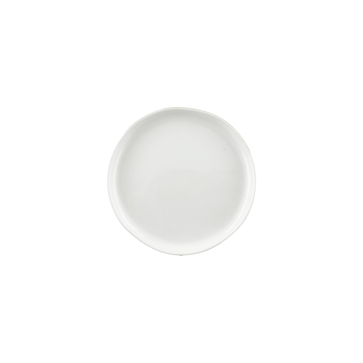 Abbesses Gold Rim Porcelain Tidbit Plate, Set of 4