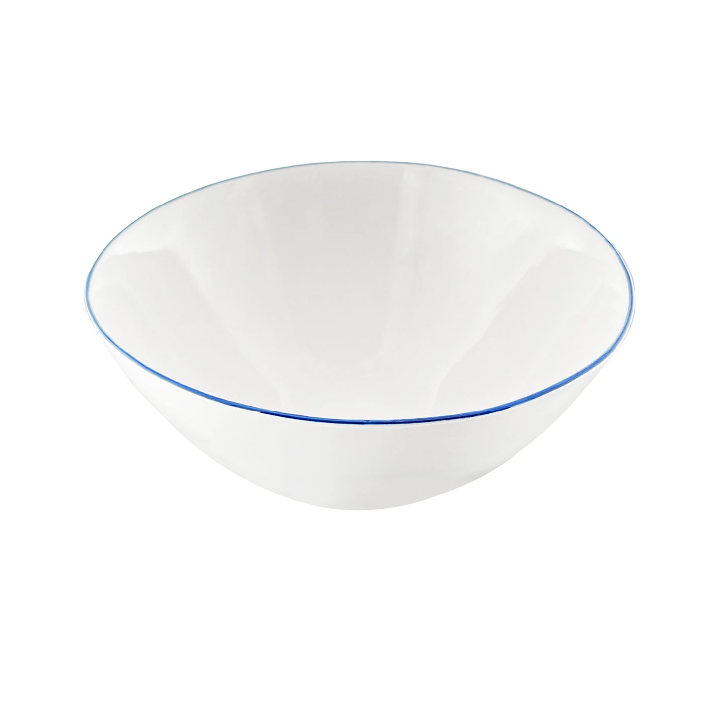 Abbesses Blue Rim Porcelain Serving Bowl, Set of 2