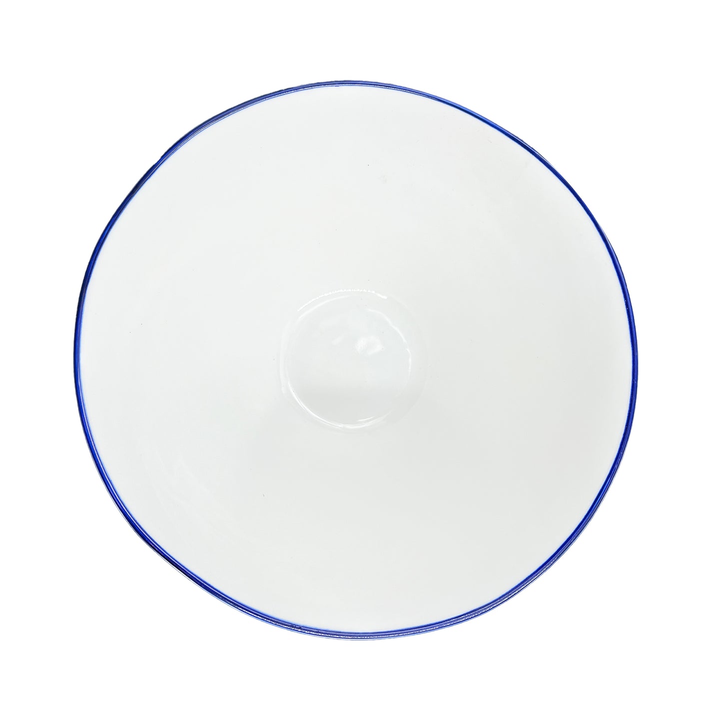 Abbesses Blue Rim Porcelain Serving Bowl, Set of 2