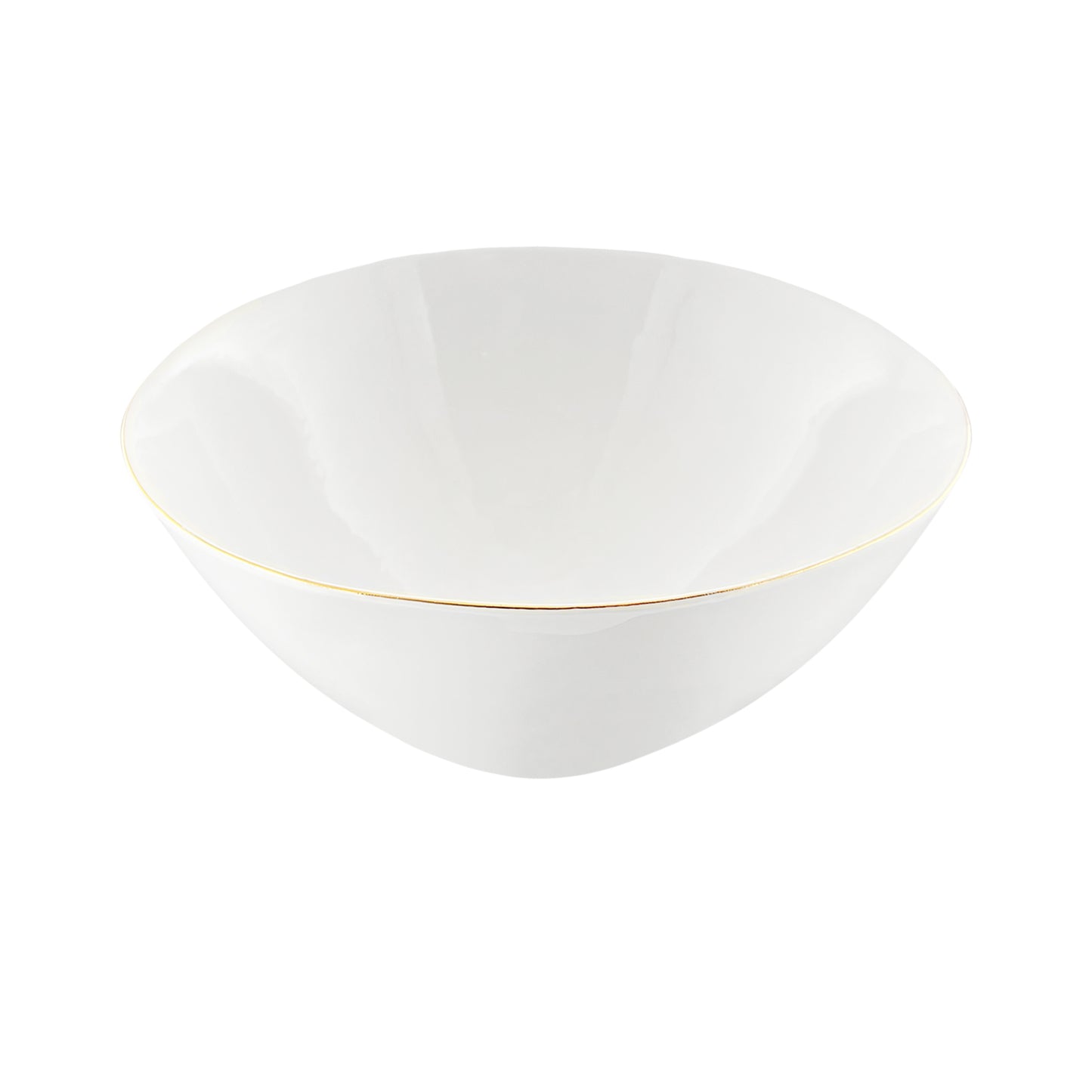 Abbesses Gold Rim Porcelain Serving Bowl, Set of 2