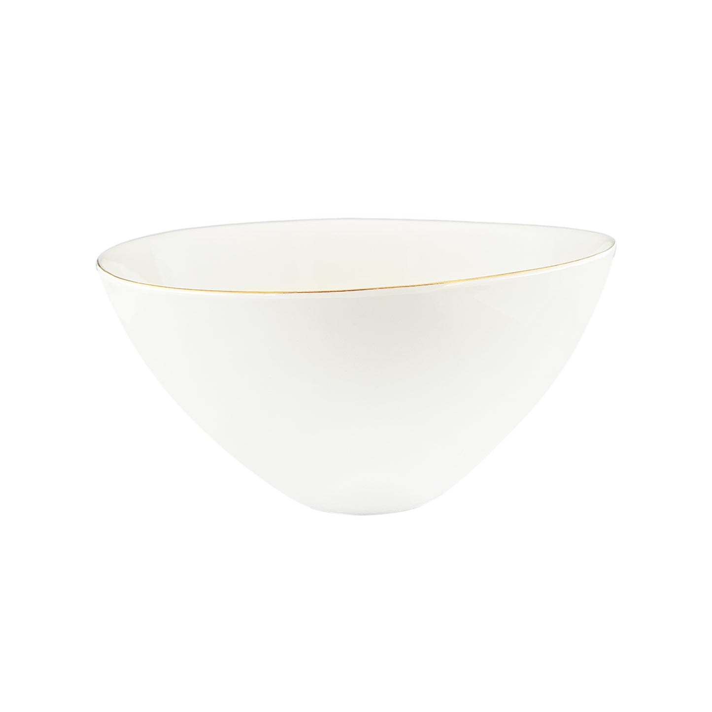 Abbesses Gold Rim Porcelain Serving Bowl, Set of 2
