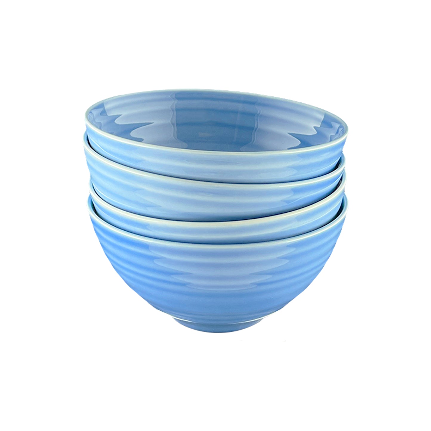 Daniel Smith Blue Porcelain 16 Piece Dinnerware Set, Service For 4
