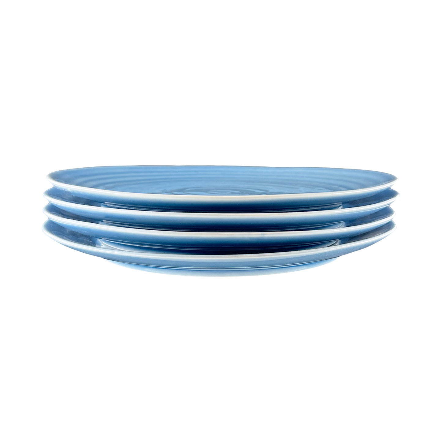 Daniel Smith Blue Porcelain 16 Piece Dinnerware Set, Service For 4