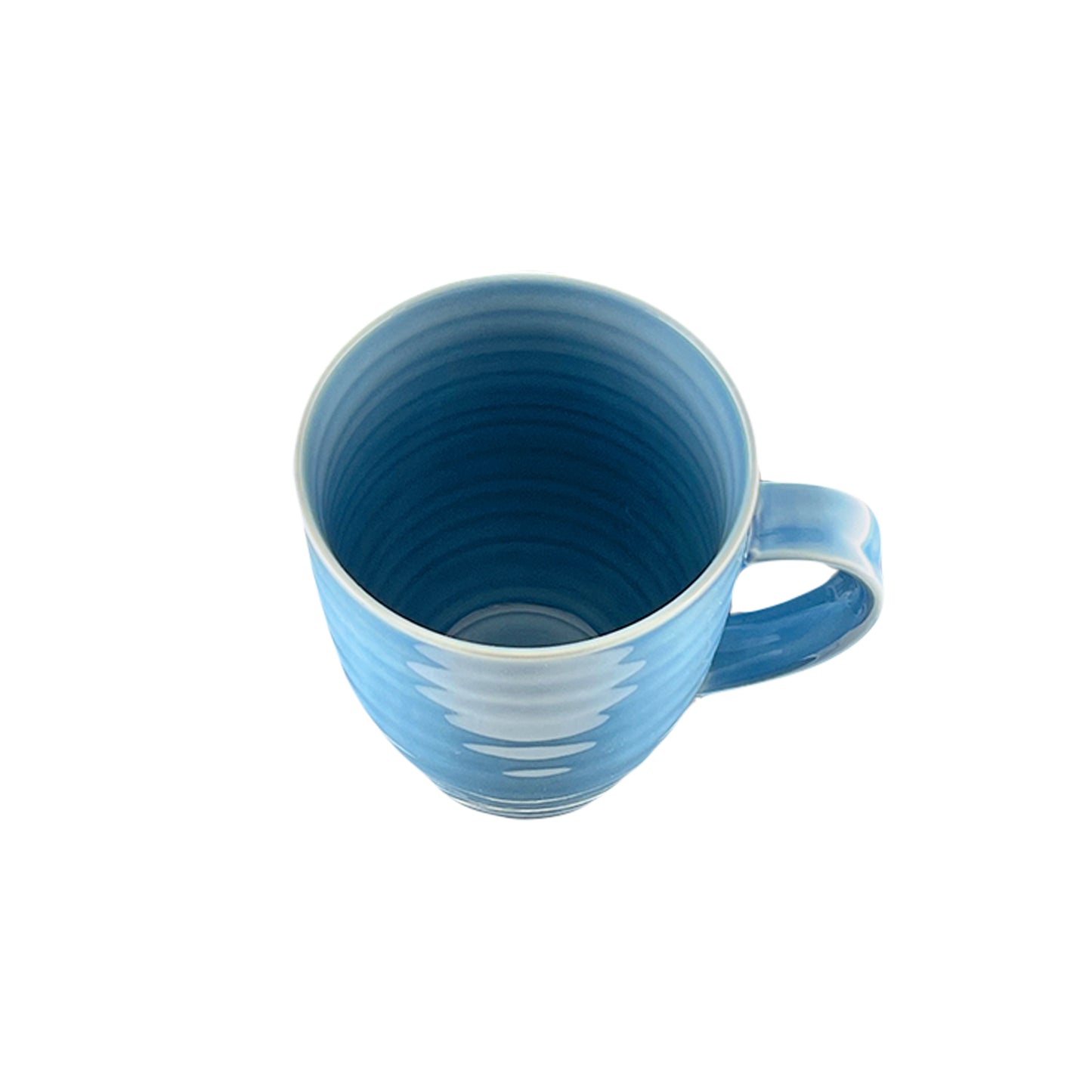 Daniel Smith Blue Porcelain 16 Piece Dinnerware Set, Service For 4