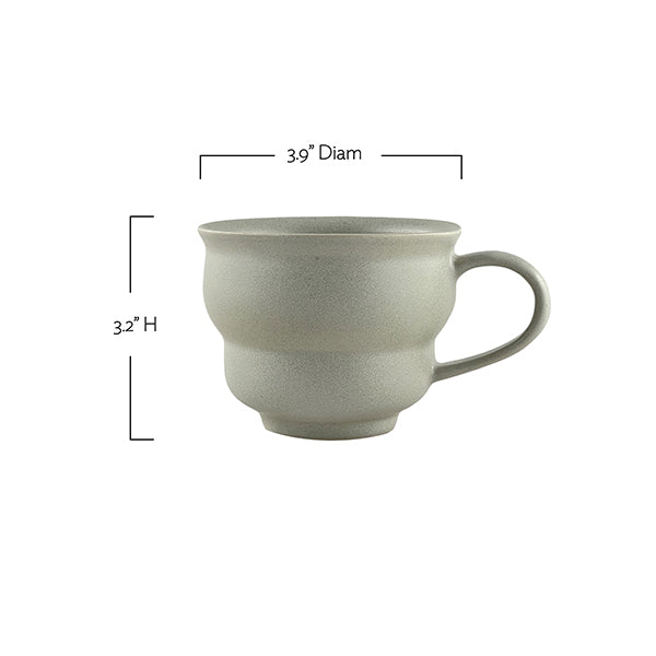 Lafayette Fog Stoneware Cup, Set of 4